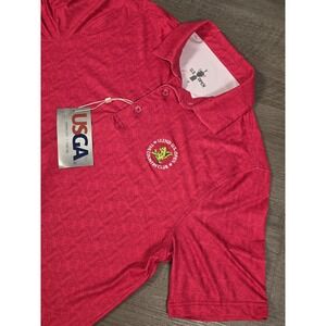 US Open Shirt Mens Small  Red Squirrel Golf Polo 122nd USGA Country Club Stretch